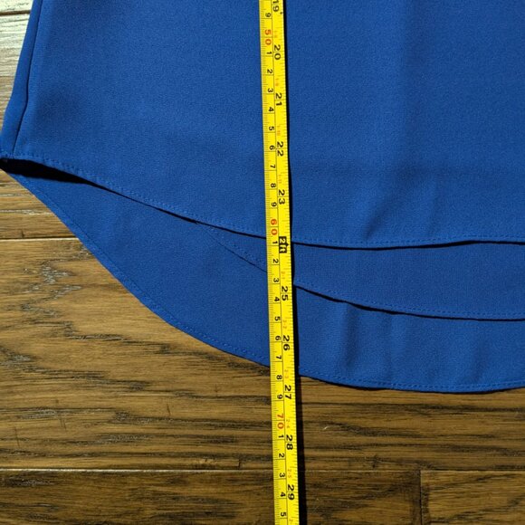RW&CO peplum keyhole sleeveless top blue size XS - Picture 10 of 16